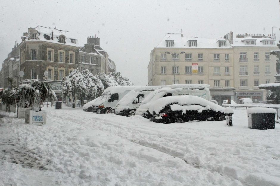 Франция под снегом